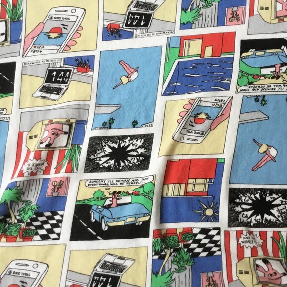 Zara Trafualuc Comic Graphic Short Sleeve Tshirt Top - Picture 2 of 6